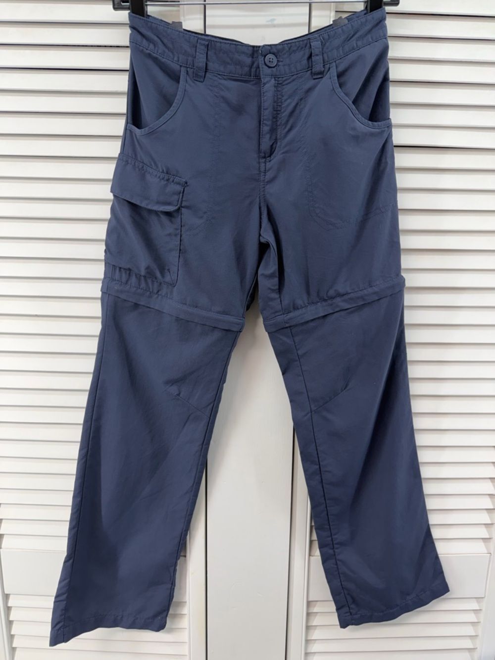 Columbia Boys size 10-12 Convertible Cargo Pants - Blue Omni shade